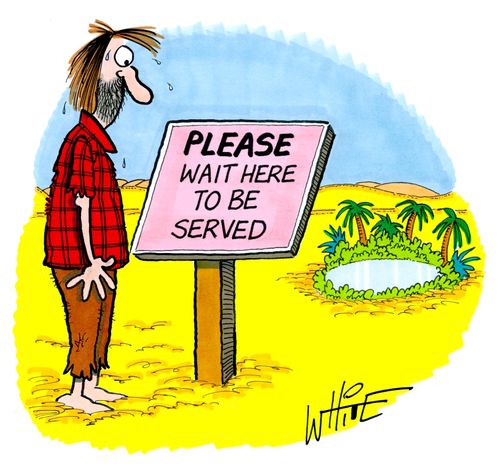 Please Wait Here To be Served