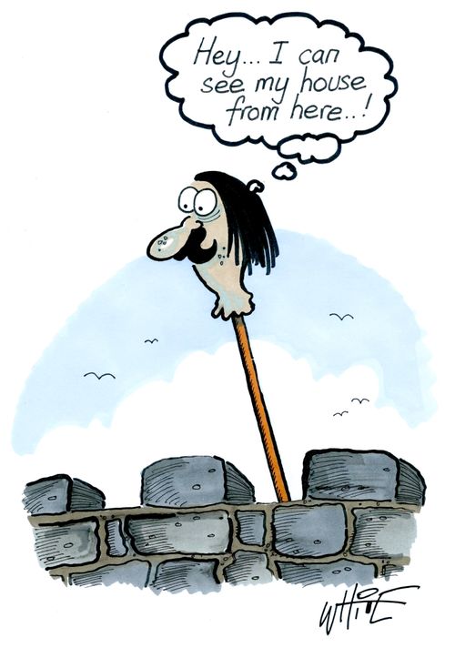 "Hey. . . I can see my house from here. . .!"