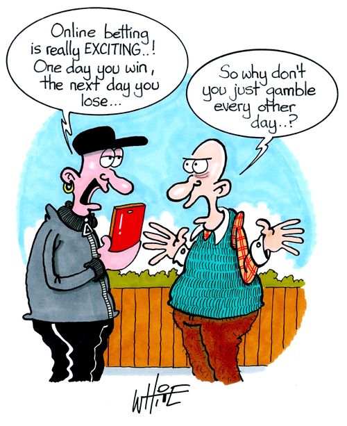 "Online betting is really exciting. . ! One day you win, the next day you lose. . ."