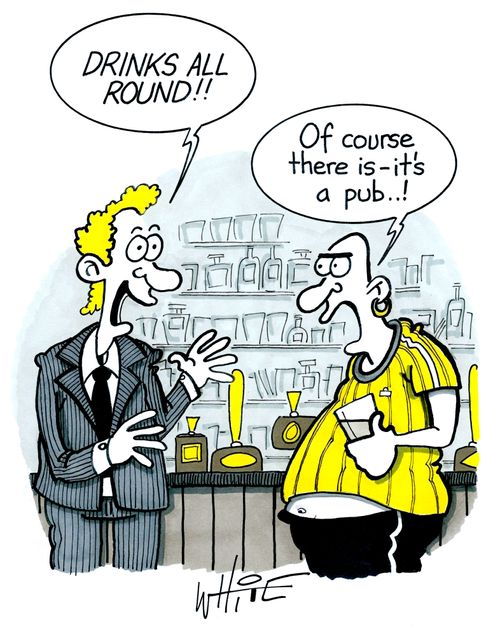 "Drinks all round!!"