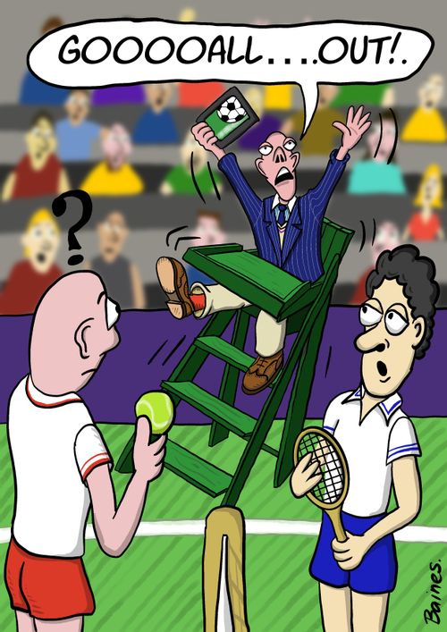 Wimbledon Official distracted by the Euros.