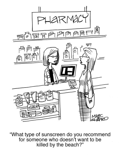 "What type of sunscreen do you recommend for someone who doesn't want to be killed by the beach."