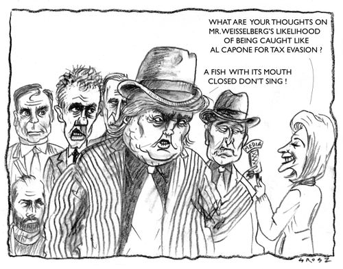 "What are your thoughts on Mr. Weisselberg's likelihood of being caught like Al Capone for tax evasion?"