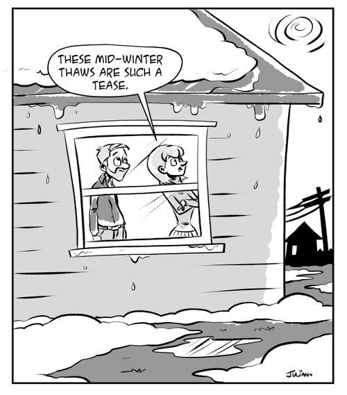 "These mid-winter thaws are such a tease."