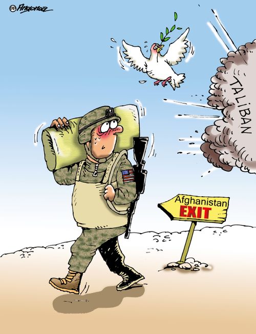 US troops Exit Afghanistan.