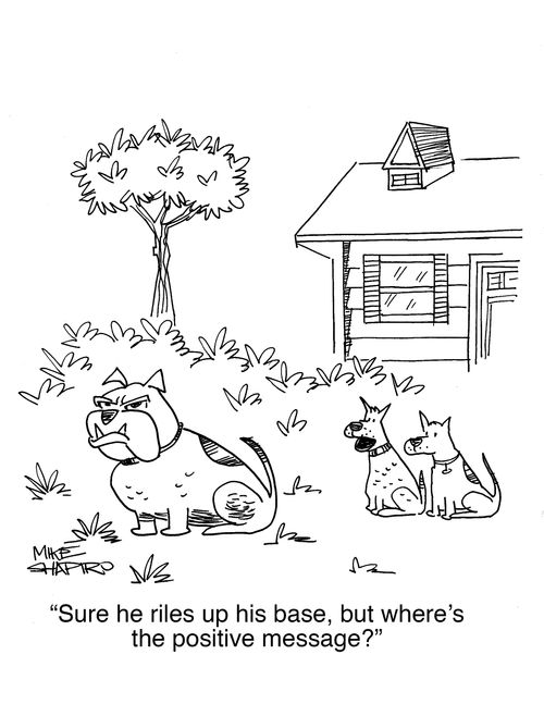 "Sure he riles up his base, but where's the positive message?"