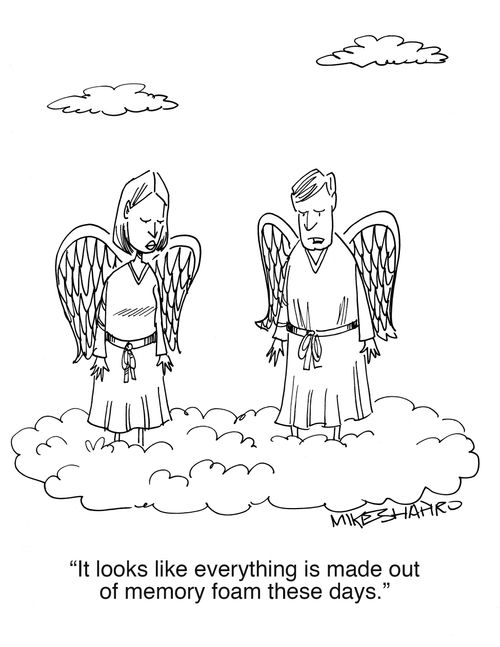 "It looks like everything is made out of memory foam these days."