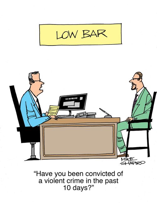 "Have you been convicted of a violent crime in the past 10 days?"