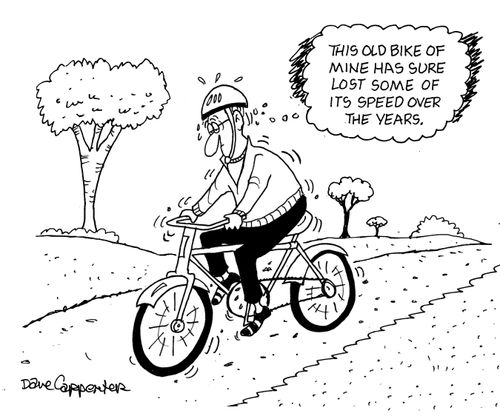 "This old bike of mine has sure lost some if its speed over the years."