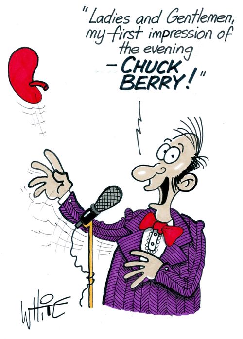 "Ladies and Gentlemen, my first impression of the evening - Chuck Berry!"