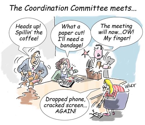 The Coordination Committee meets. . .