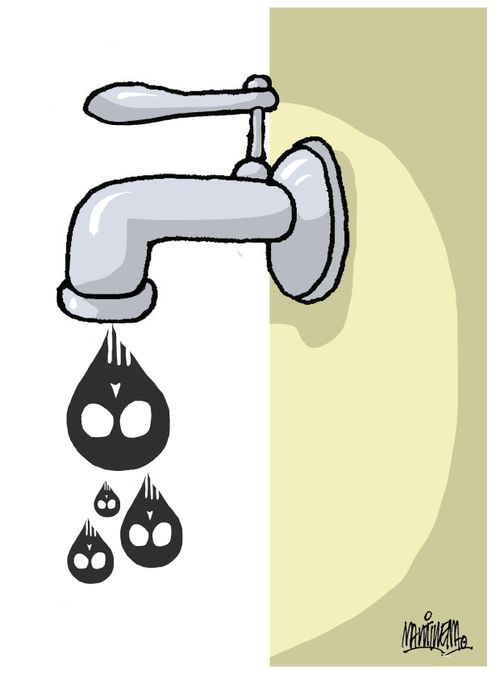 Contaminated water