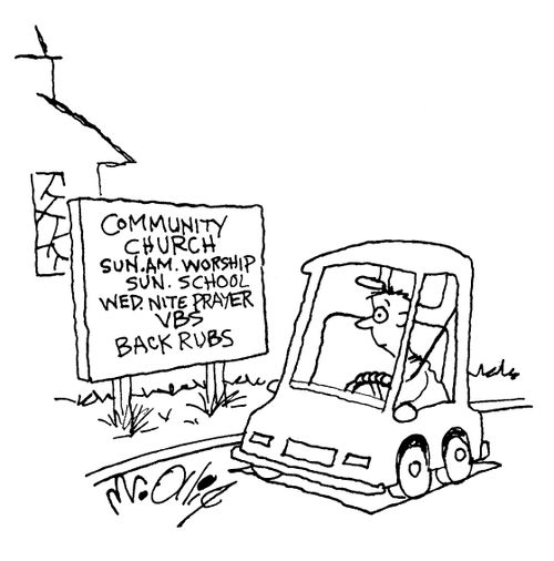 Community Church. . . Back Rubs