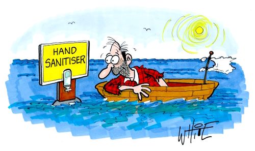 Hand Sanitiser in the Middle of the Ocean