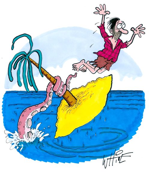 Sea Monster Gabs Desert Island