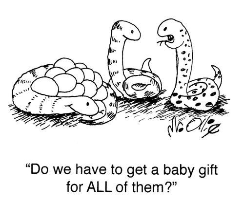 "Do we have to get a baby gift for ALL of them?"