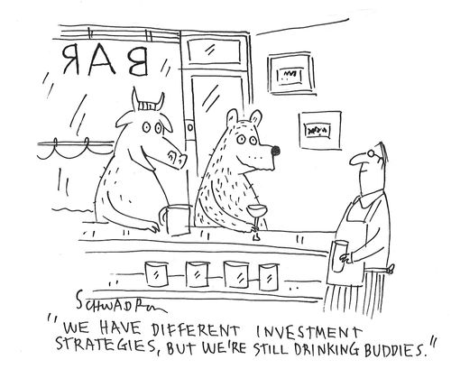 "We have different investment strategies, but we're still drinking buddies."