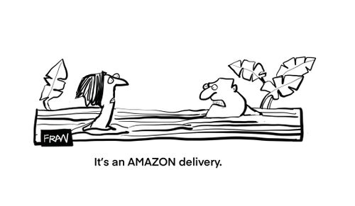 "It's an AMAZON delivery."