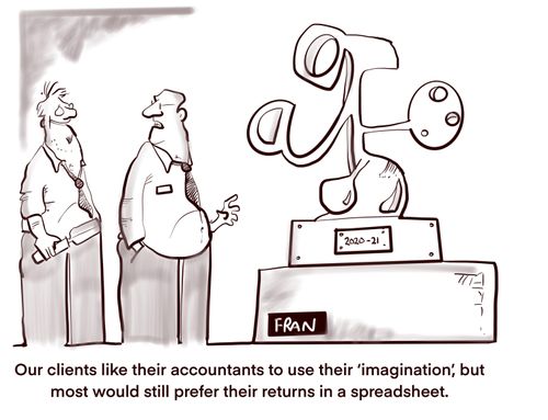 "Our clients like their accountants to use their 'imagination', but most would still prefer their returns in a spreadsheet."