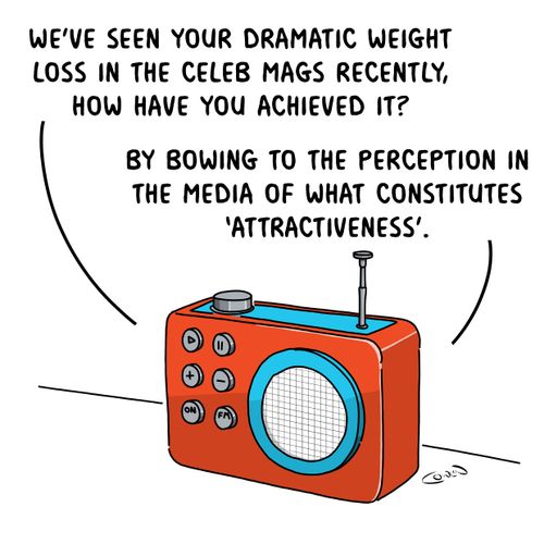 "We've seen your dramatic weight loss in the celeb mags recently, how have you achieved it?"