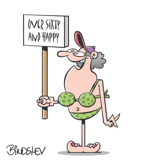 Over sixty and happy