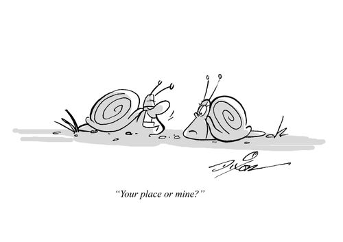 "Your place or mine?"