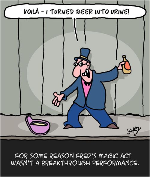 For some reason Fred's magic act wasn't a breakthrough performance.