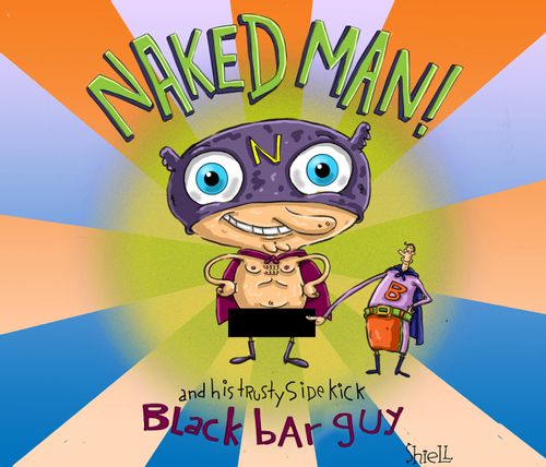 Naked Man and Black Bar Guy