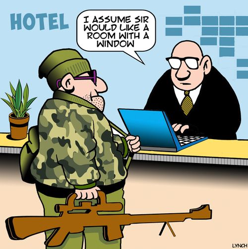 "I assume sir would like a room with a window."
