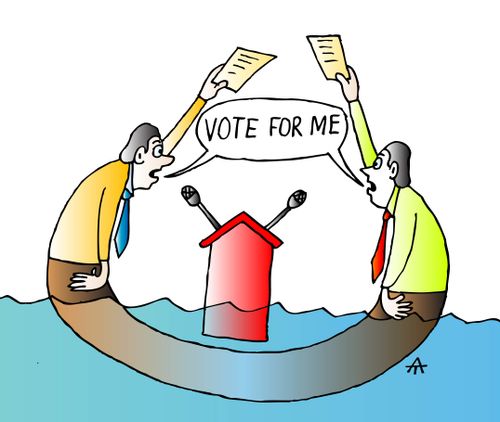 "Vote for me!"