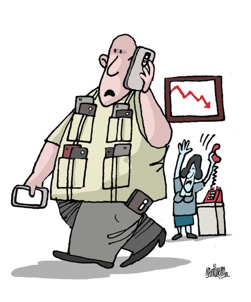 Inefficiency despite mobile communication