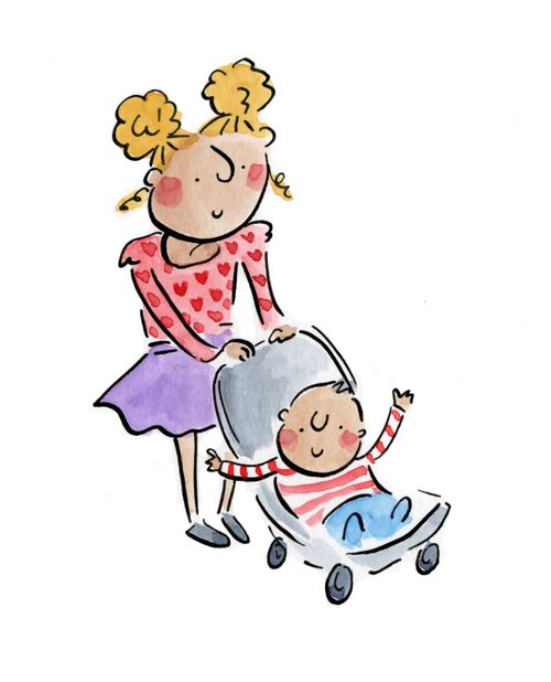 Baby in pushchair