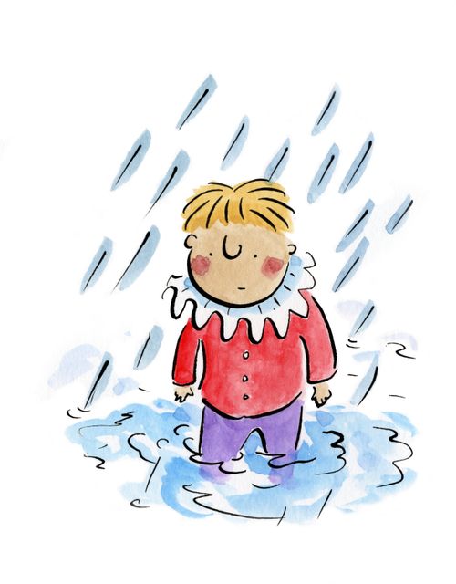 A man standing in the rain