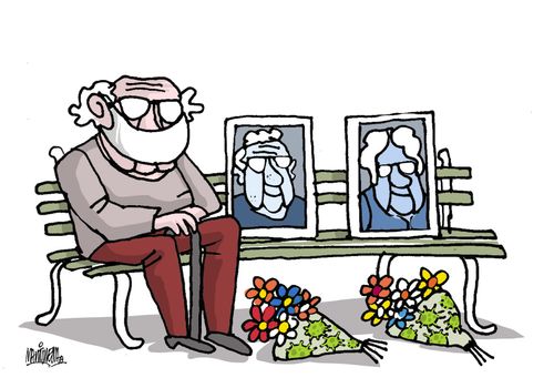 Elderly people lose friends to the pandemic