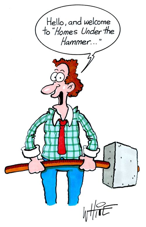 "Hello, and welcome to 'Homes Under the Hammer. . .'"