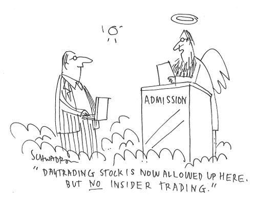 "Daytrading stock is now allowed up here. But no insider trading."