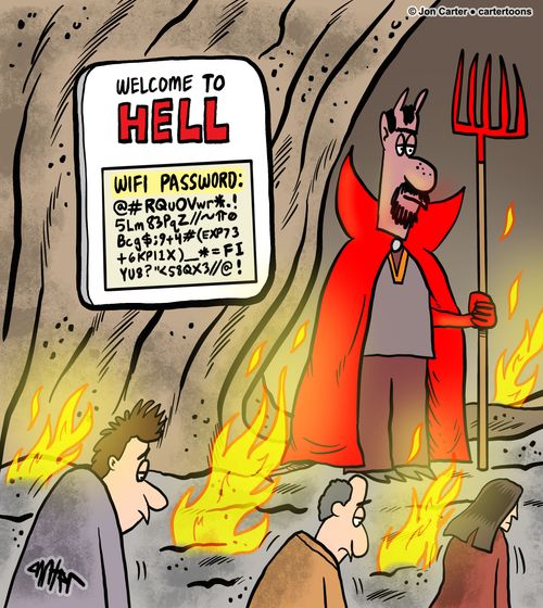 Welcome to Hell: Wifi password @#RQuOVwr*.!.....
