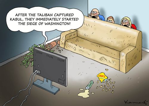 "After the Taliban captured Kabul, the immediately started the siege of Washington!"