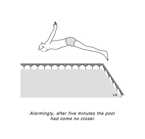 "Alarmingly, after five minutes the pool had come no closer."