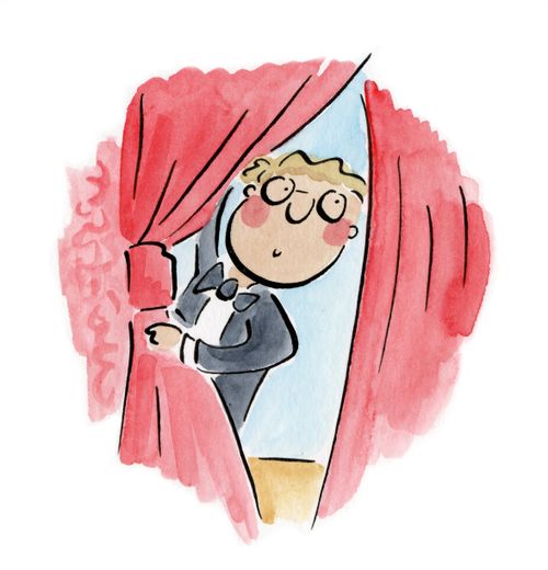 Taking a peek at the audience