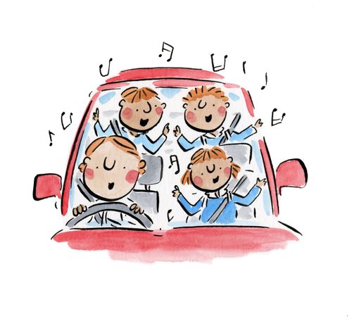 Singing in the car