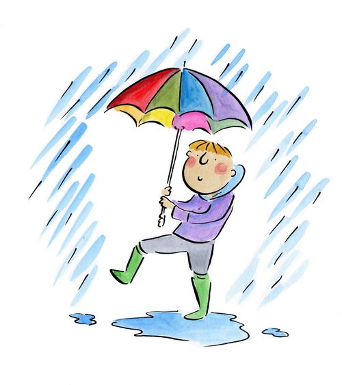 A rainbow umbrella