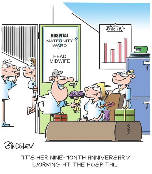 "It's her nine-month anniversary working at the hospital." 