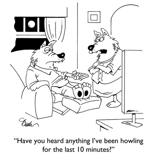 "Have you heard anything I've been howling for the last 10 minutes?"