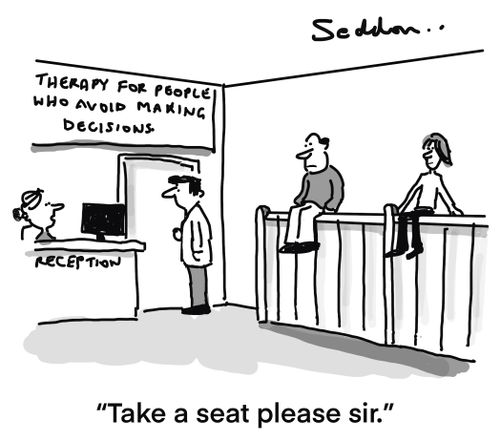 "Take a seat please sir."