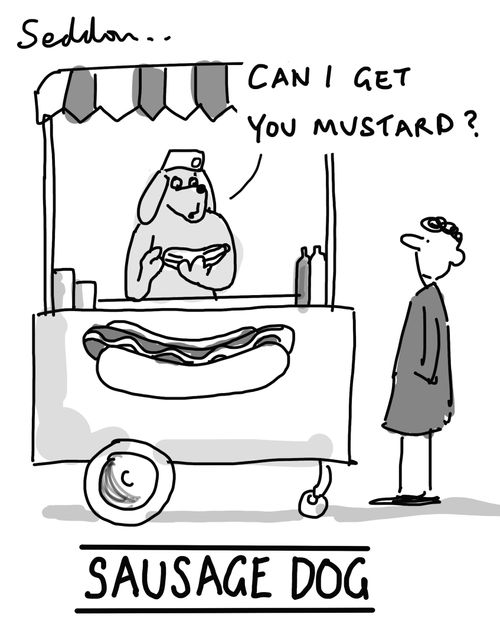"Can I get you mustard?"