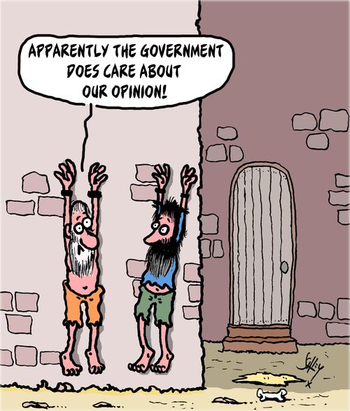 "Apparently the government does care about our opinion!"