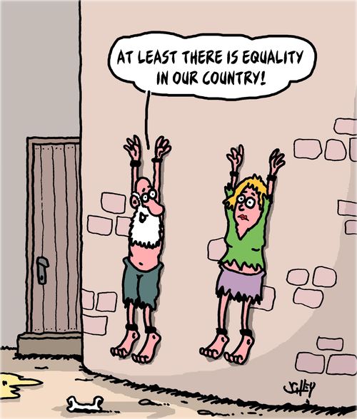 "At least there is equality in our country!"