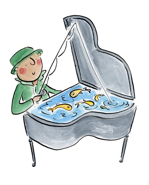 Fish in a piano