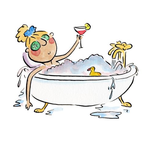Relaxing in the bathtub 